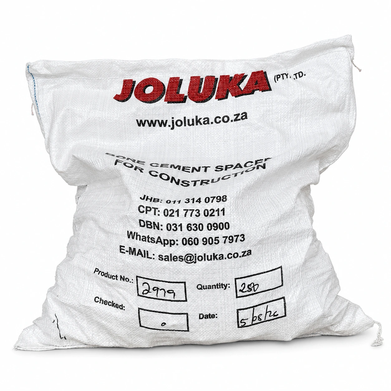Joluka bone spacer packaging bag for concrete construction spacers